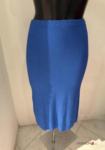 Longuette Ribbed Skirt with elastic