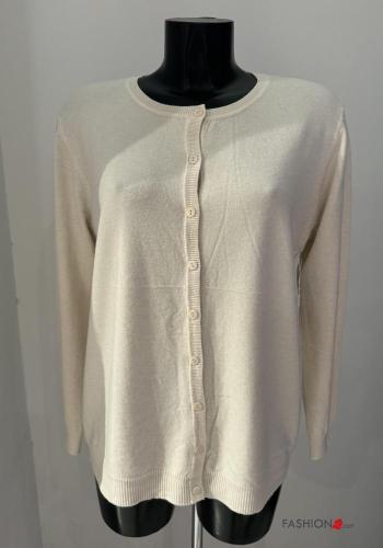 Cardigan maniche lunghe girocollo con bottoni