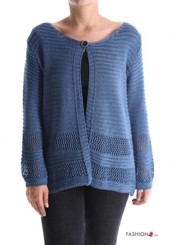 Besticktes Muster lange ärmel häckeln Strickjacke mit Knöpfen - ph 1