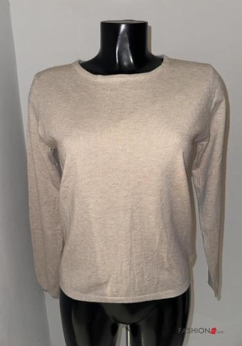 Maglione maniche lunghe girocollo con bottoni