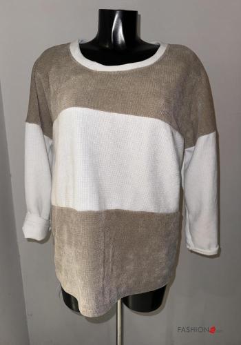 Striped long sleeve crew neck Sweater - ph 1
