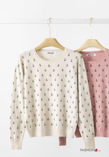 Maglione maniche lunghe girocollo Fantasia oggetti - ph 1