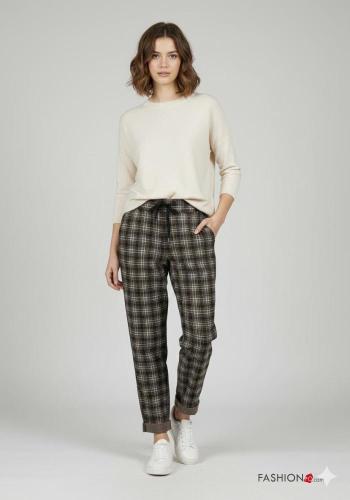 Vichy Trousers with pockets with elastic - ph 1