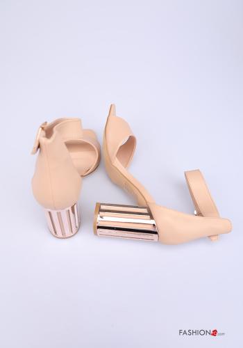Scarpe con tacco  ecopelle con cinturino open toe regolabile - ph 4