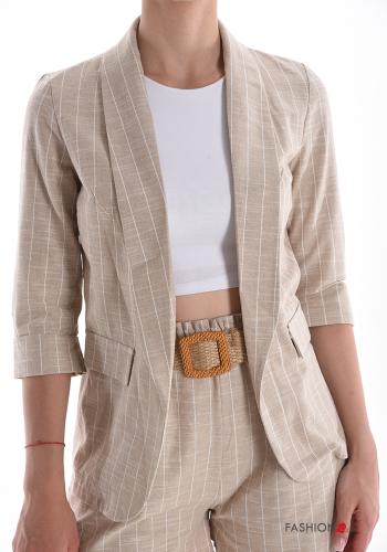 Striped Cotton Blazer - ph 1