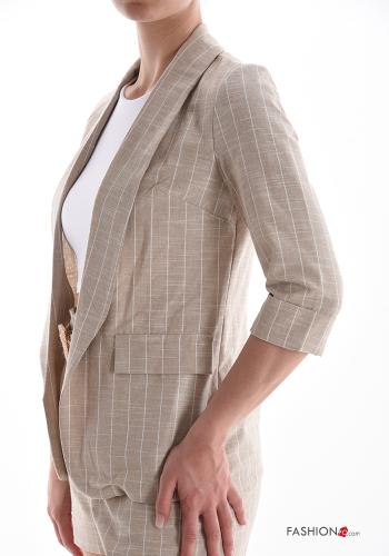 Striped Cotton Blazer - ph 3