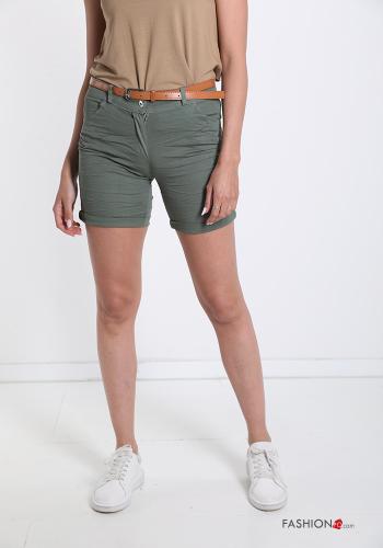 Pantaloncino Short in Cotone con cintura - ph 2