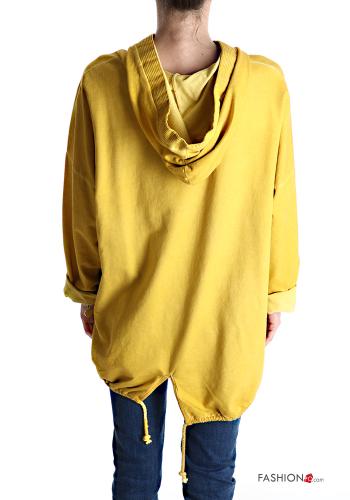 Felpa in Cotone Fantasia scritta con cappuccio - ph 2