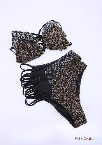 16-piece Set  Bikini  lurex Animal print - ph 1