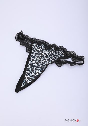 12-piece Set  Thongs  lace Animal print - ph 2