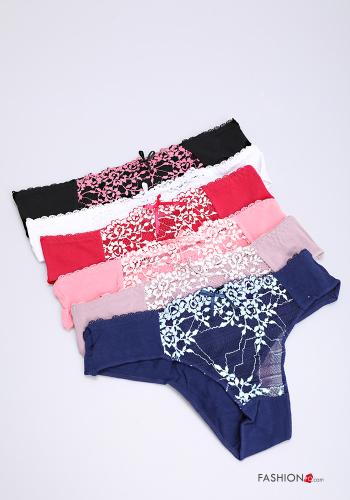 Pack de 24 peças Cuequinha larga em Algodão renda - ph 1