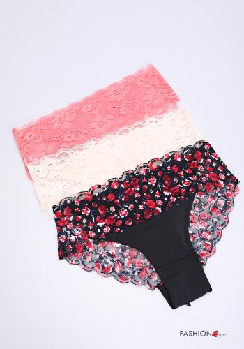 12-piece pack Floral print lace Brazilian - ph 1