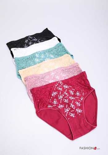 Ensemble de 24 pièces Slip en Coton dentelle Tissu imprimé - ph 1