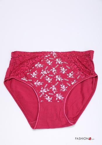 Ensemble de 24 pièces Slip en Coton dentelle Tissu imprimé - ph 2