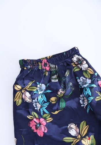 10-teiliges Set Blumenmuster Spitze- Voller Pyjama - ph 3