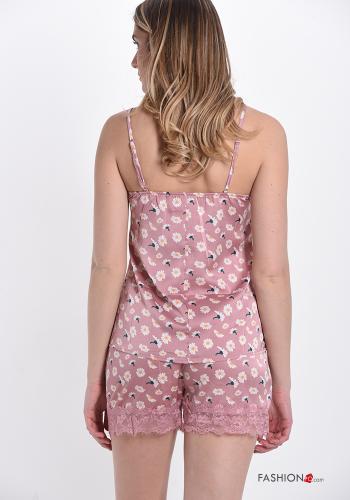 25-piece pack Floral lace v-neck Pyjama set - ph 2