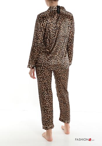 Set 20 pezzi Pigiama completo Fantasia animalier con bottoni con tasche - ph 2