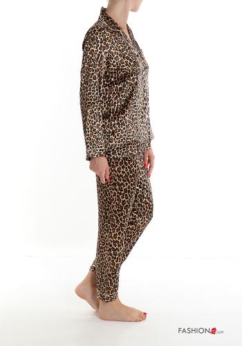 Set 20 pezzi Pigiama completo Fantasia animalier con bottoni con tasche - ph 3