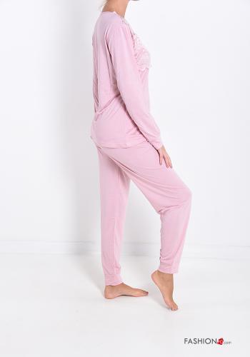 Pack de 15 peças Pijama em Algodão renda gola V - ph 3