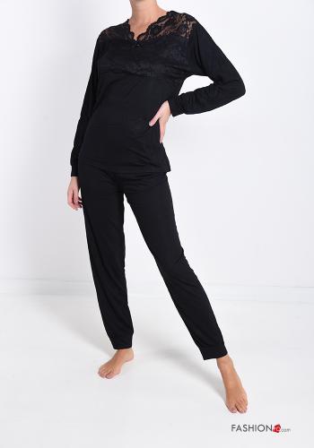Pack de 15 peças Pijama em Algodão renda gola V - ph 5