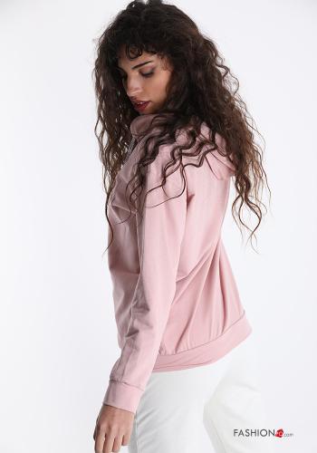 Sweatshirt in Cotton  with zip hooded - ph 2