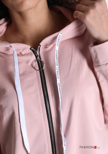 Sweatshirt in Cotton  with zip hooded - ph 4