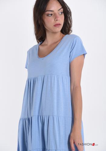 Vestido de Algodón escote en v con volantes - ph 4