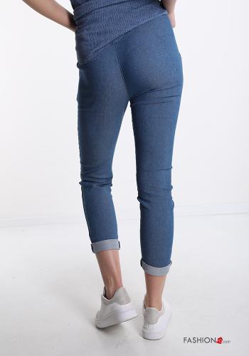 Jeans in Cotone  con tasche con fiocco - ph 2