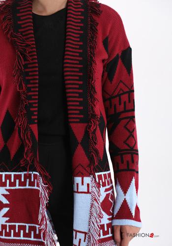 Gilet à Imprimé Géométrique à franges - ph 4