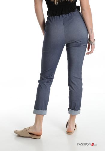 Pantalone in Cotone con tasche con fiocco - ph 2