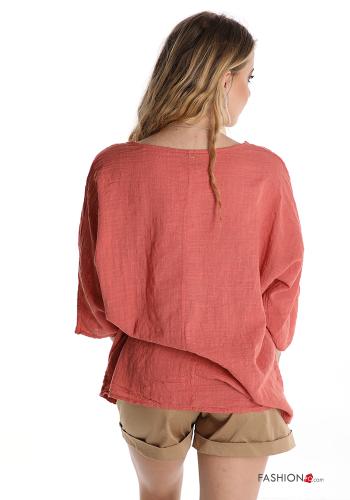 Blouse en Coton  encolure en V - ph 2