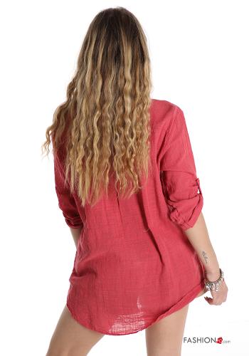 Blusa in Cotone  con bottoni - ph 2