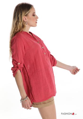 Blusa in Cotone  con bottoni - ph 3
