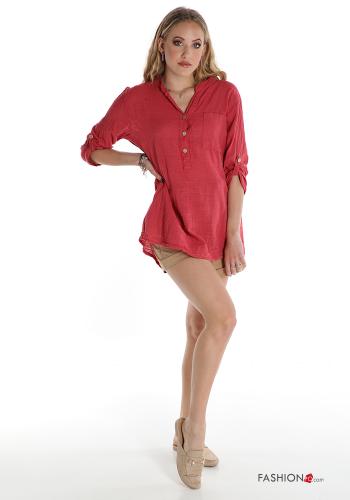 Blusa in Cotone  con bottoni - ph 5