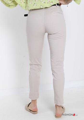 Pantalone in Cotone con cintura con tasche - ph 2