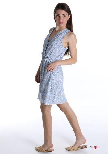 Floral Sleeveless Dress with v-neck - ph 3