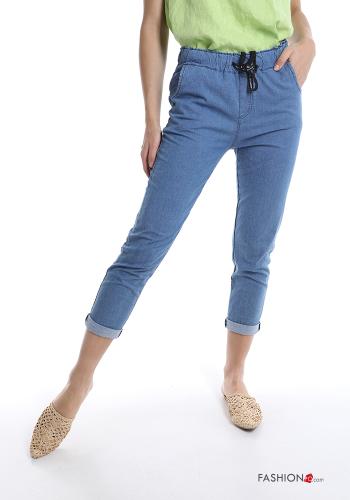 Pantalone in Cotone con tasche con fiocco