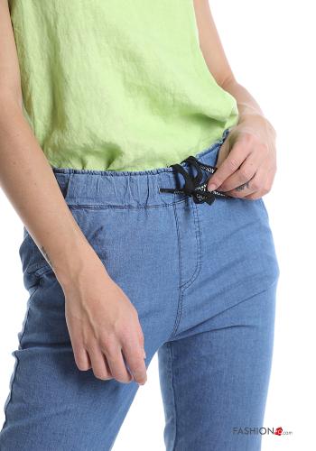 Hose aus Baumwolle mit Taschen mit Schleife - ph 4