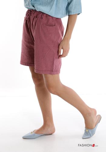 Bermudas de Lino con bolsillos con lazo - ph 3