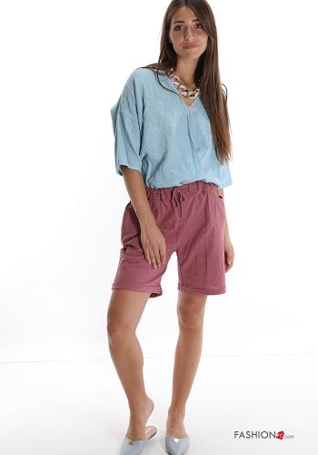 Bermudas de Lino con bolsillos con lazo - ph 5