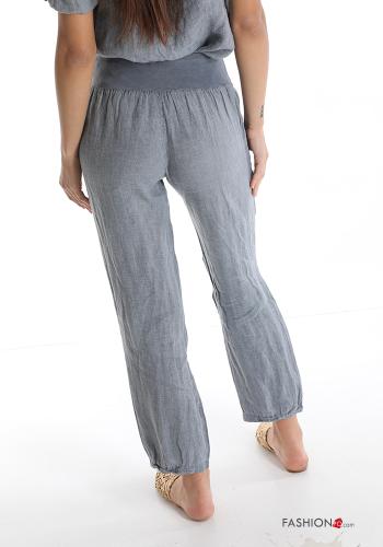 Pantalone in Lino con tasche - ph 2