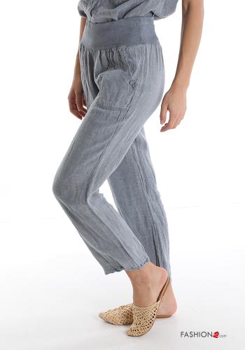Pantalone in Lino con tasche - ph 3