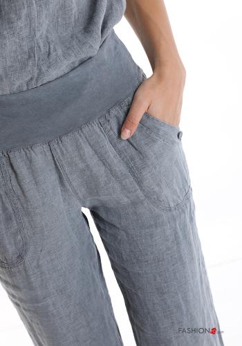 Pantalone in Lino con tasche - ph 4