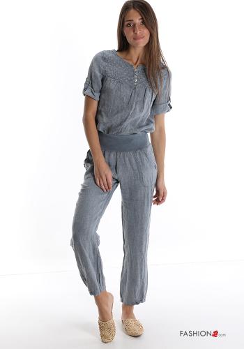 Pantalone in Lino con tasche - ph 5