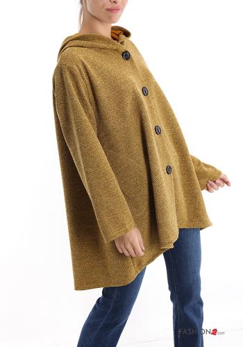 Sweatshirt with buttons with hood with pockets - ph 3