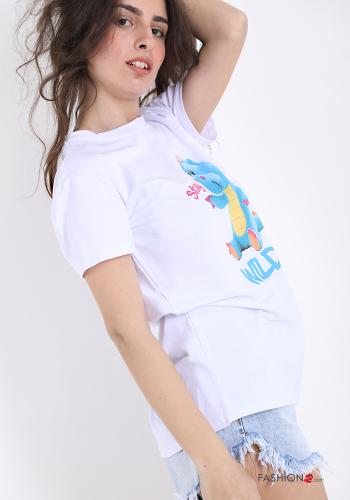 T-shirt in Cotone Fantasia stampata - ph 3