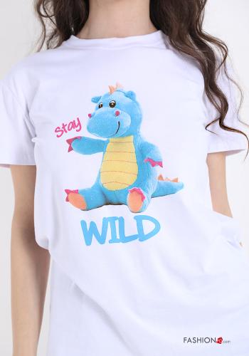 T-shirt in Cotone Fantasia stampata - ph 4