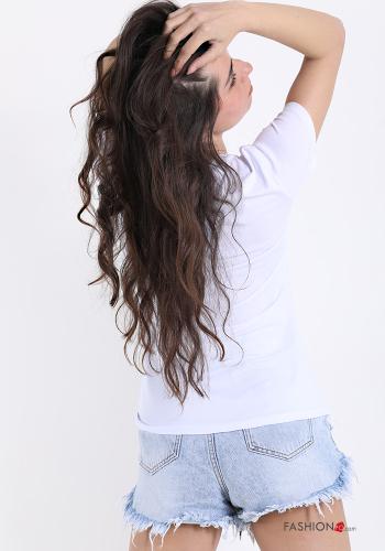 T-shirt in Cotone Fantasia scritta - ph 2