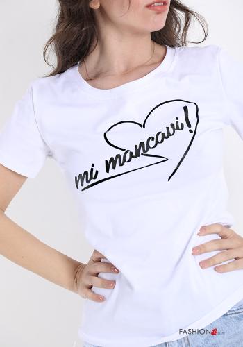 T-shirt in Cotone Fantasia scritta - ph 4