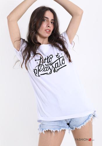 T-shirt de Algodón Patrones de escritura - ph 1